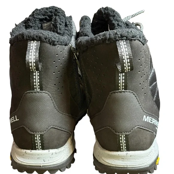 Merrell Thermo Kiruna Mid Waterproof Boots Black Vibram Sz 7.5 - Picture 6 of 11